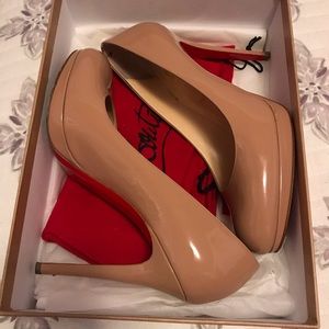 Christian Louboutin Nude Platform Pumps